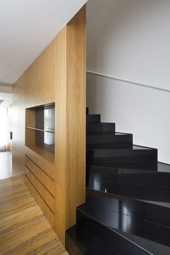 staircase made from black granite by architect Vit Pesina